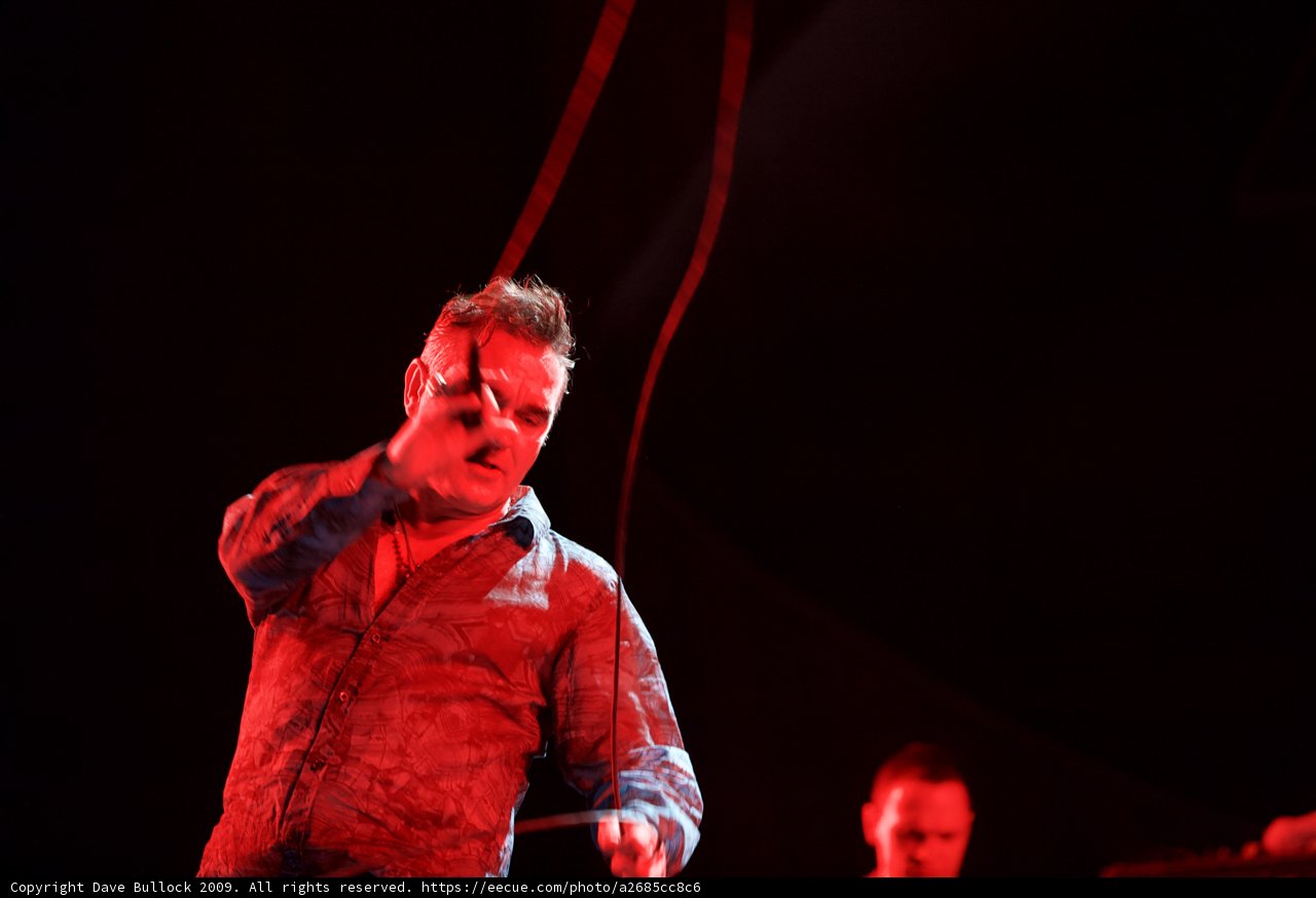 Morrissey Takes the Stage with Mic in Hand