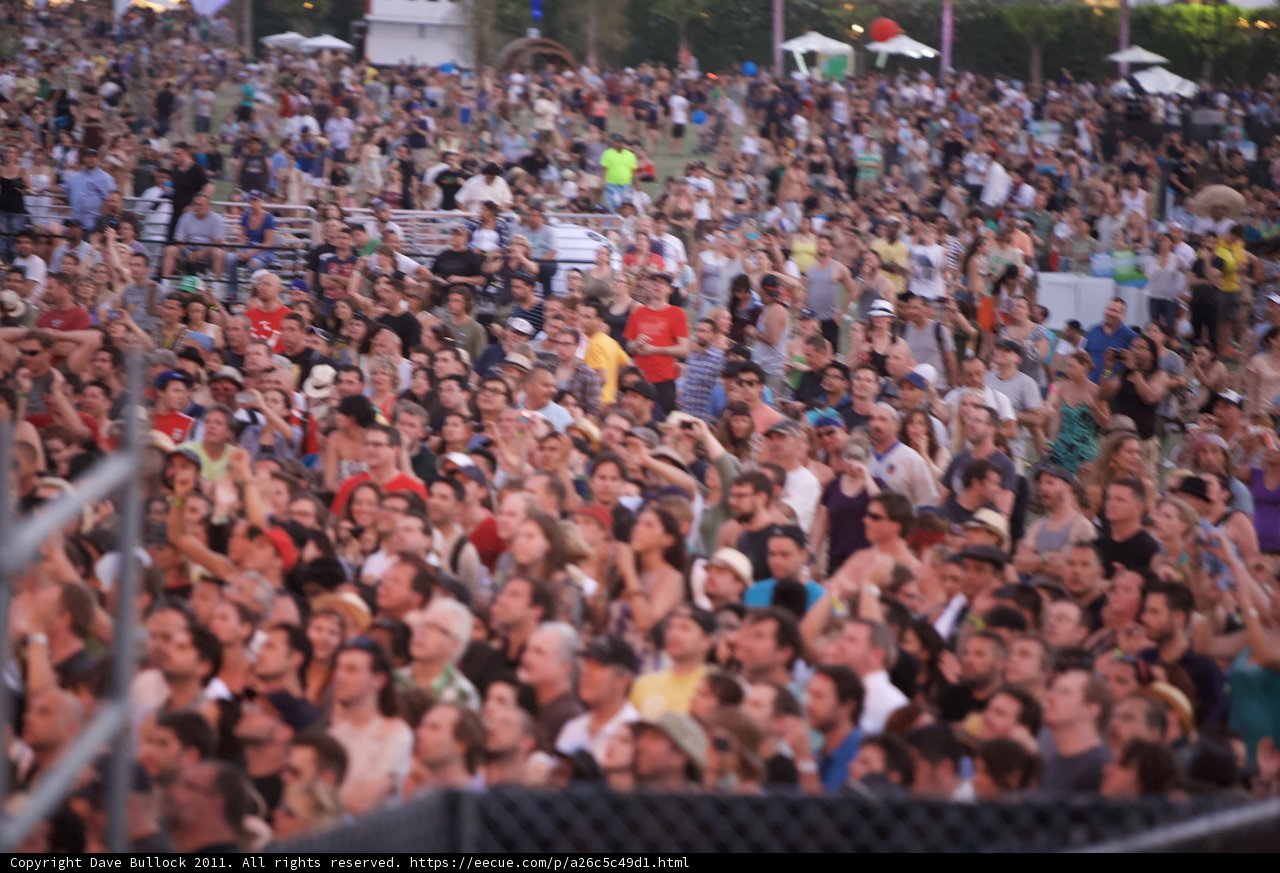 The Energetic Crowd at Coachella 2011 Spotlighted by One Fan