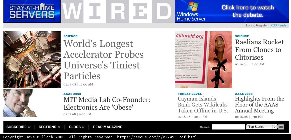 Wired Website Advertisement Featuring Nicholas Negroponte