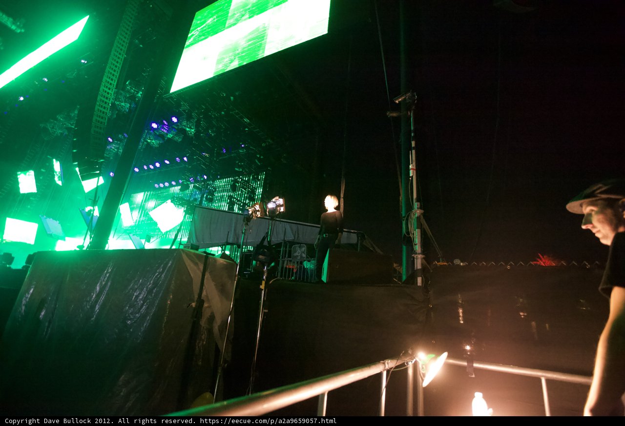 Green Spotlight on a Rocking Performance