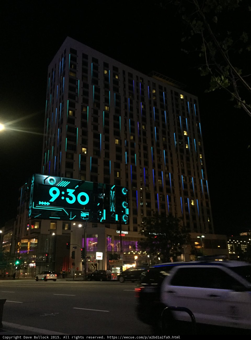 LA Live Clock Tower View