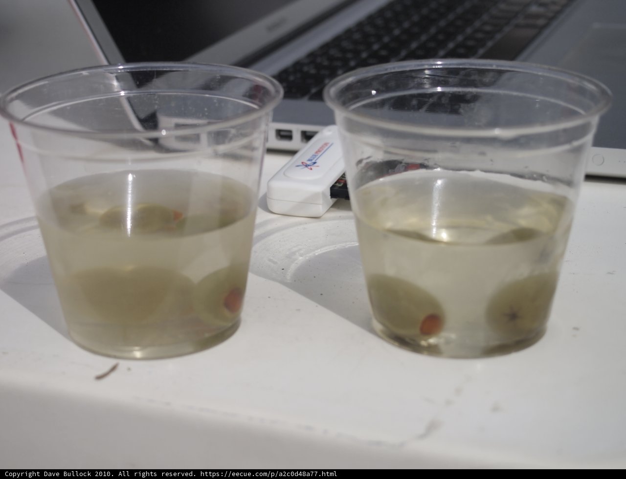 Two Cups of Cocktails on the Laptop