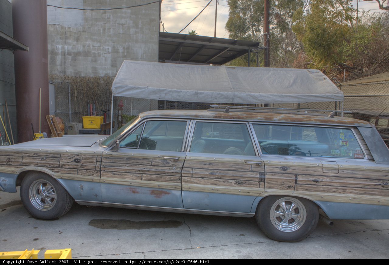 Vintage Car with Wood Paneling