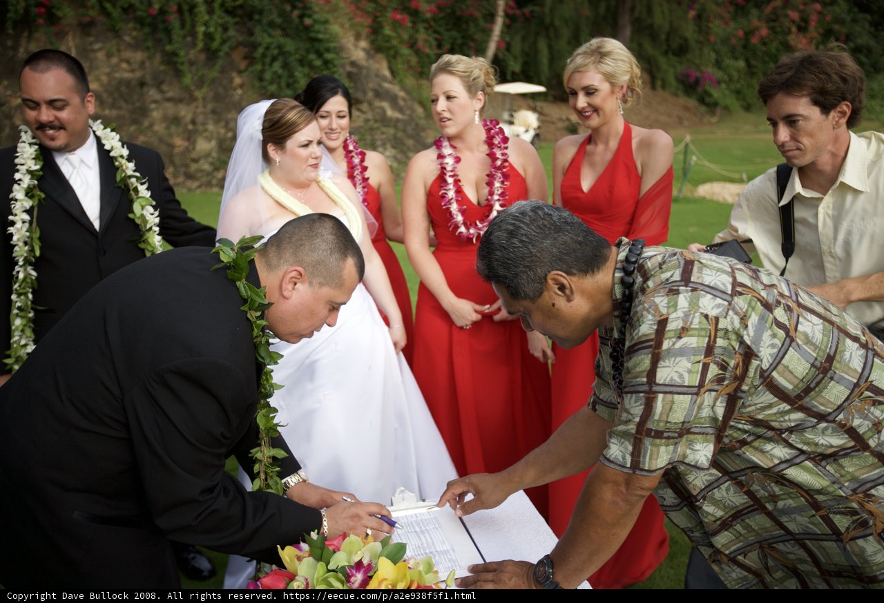 Signing the Wedding Certificate
