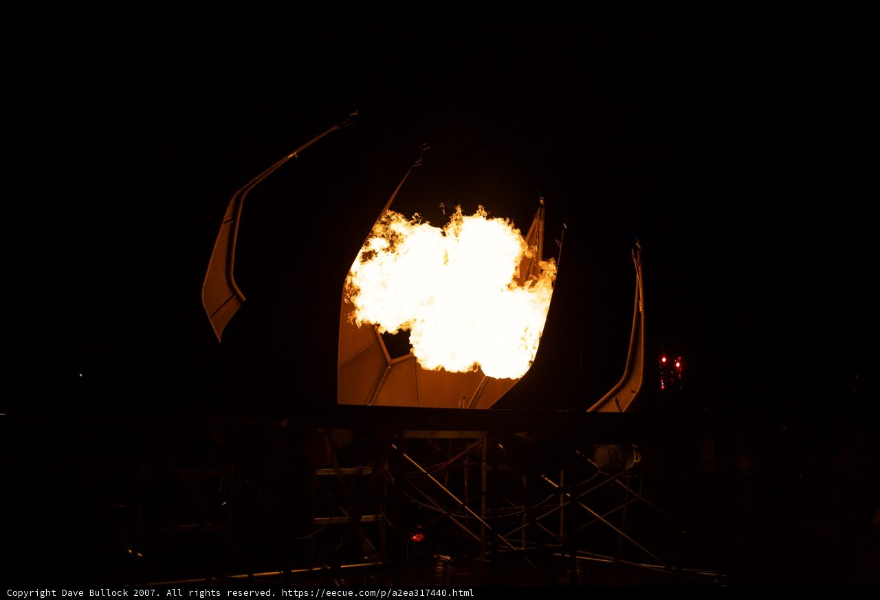 Flames Light Up the Night Sky