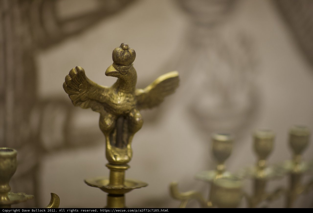 Golden Bird of Hanukkah Menorah