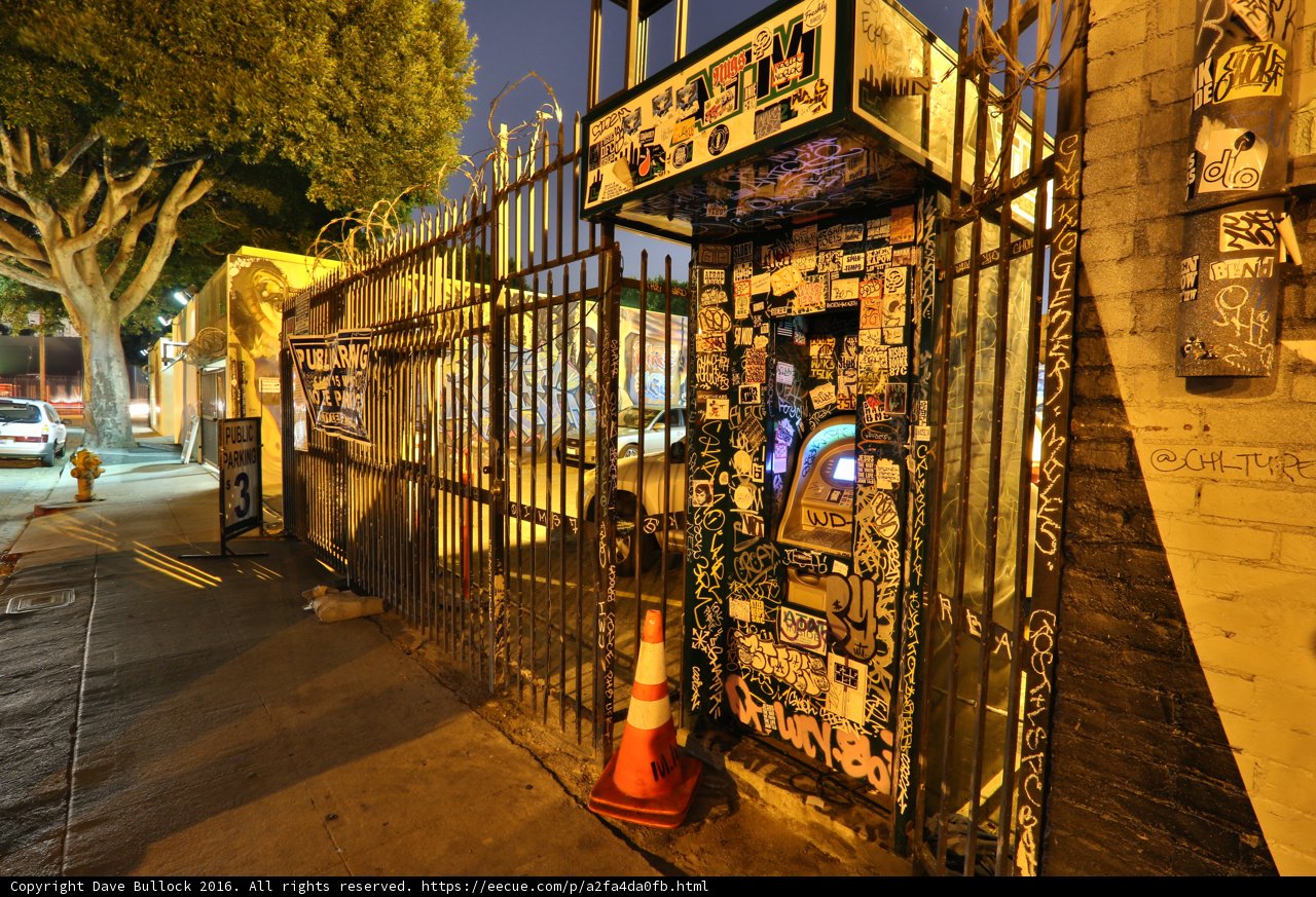 Graffiti Phone Booth in the City