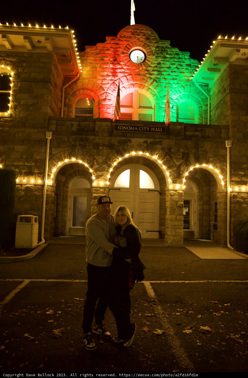 Luminous Night in Downtown Sonoma