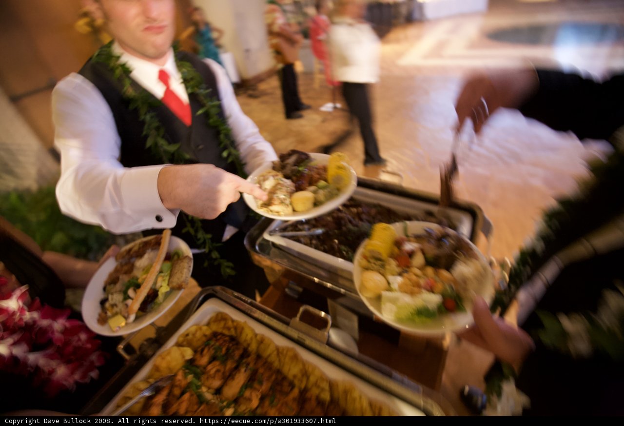 Serving Lunch at the Cafeteria