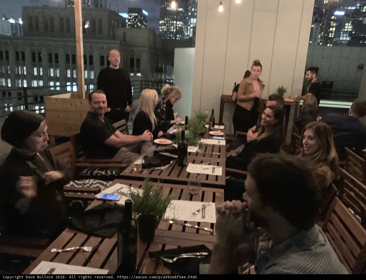 Dining with Tina Cervasio in a Los Angeles Restaurant