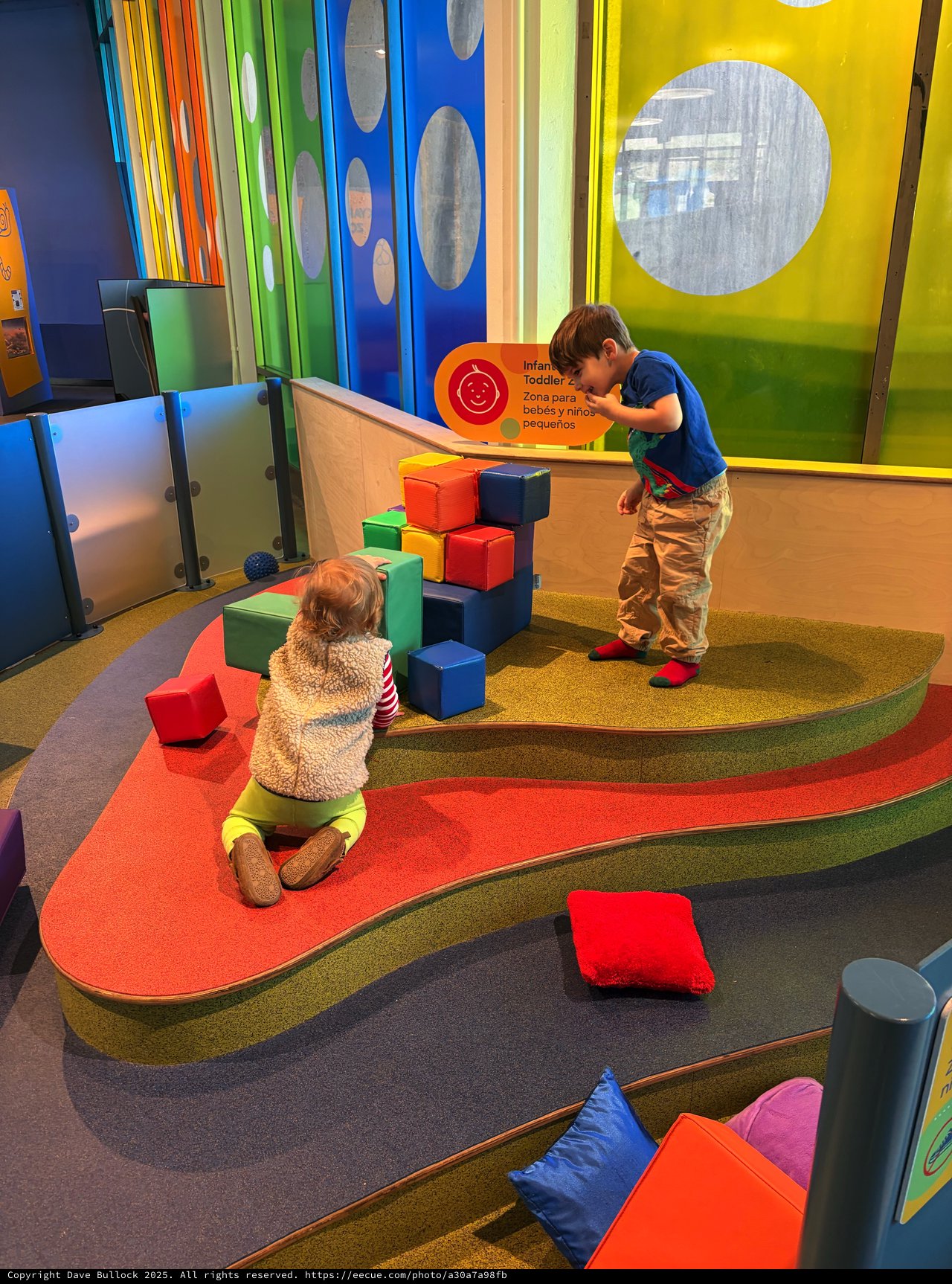 Children Playing in Colorful Museum Toddler Zone