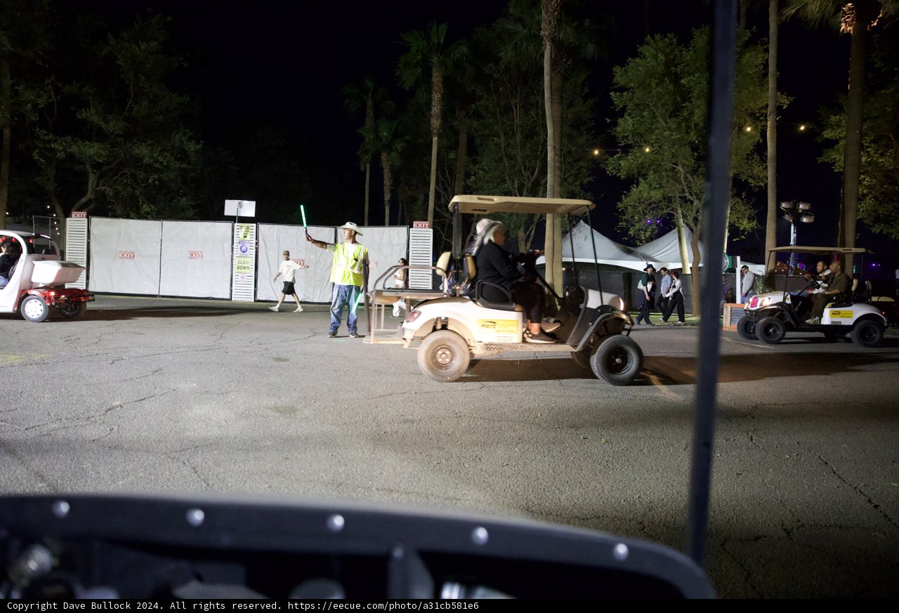 Night Moves at Coachella 2024: Golf Carts and Busy Paths