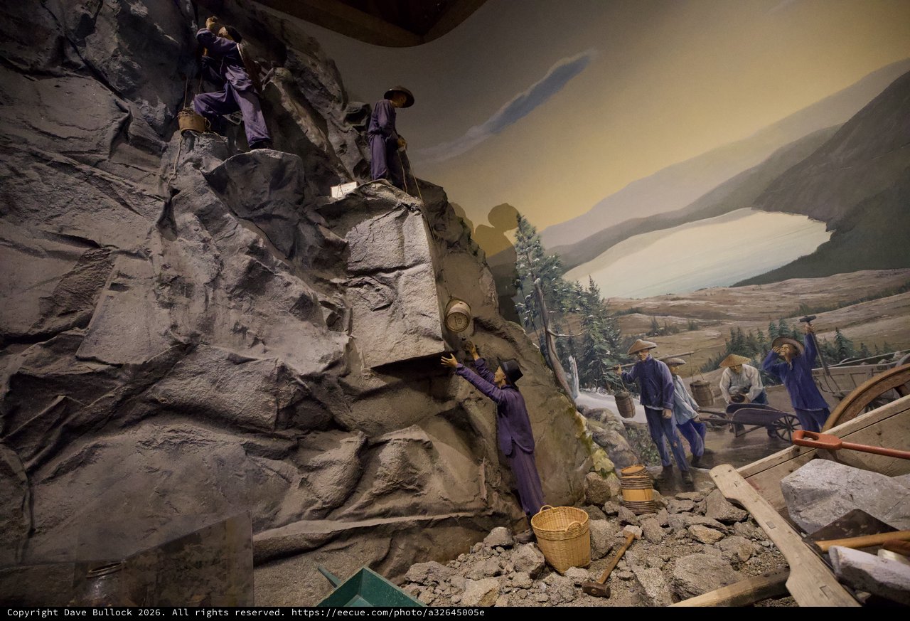 Chinese Railroad Workers Museum Diorama Display