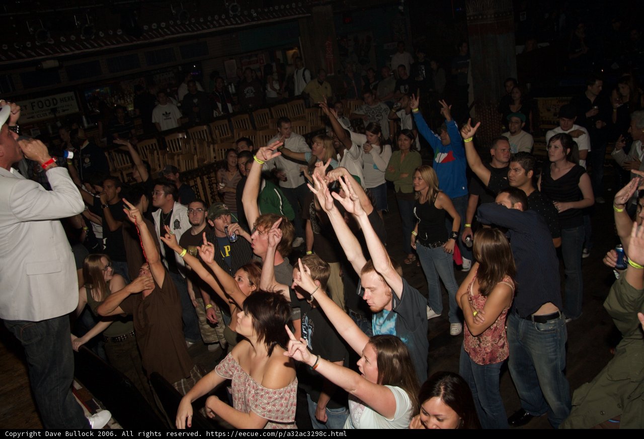 Nightclub Crowd Enjoys Concert Performance