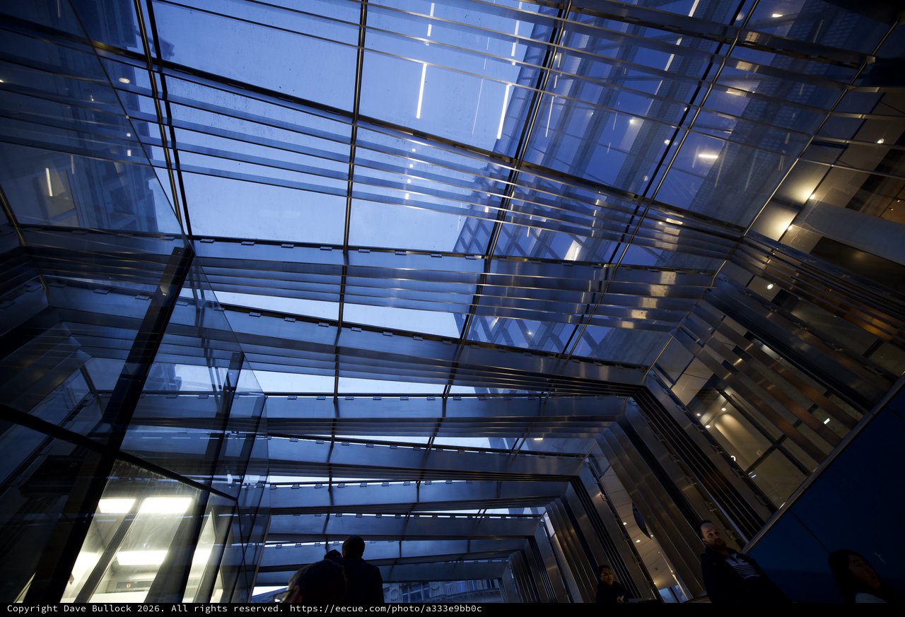 Modern Glass Atrium Architecture in London Building