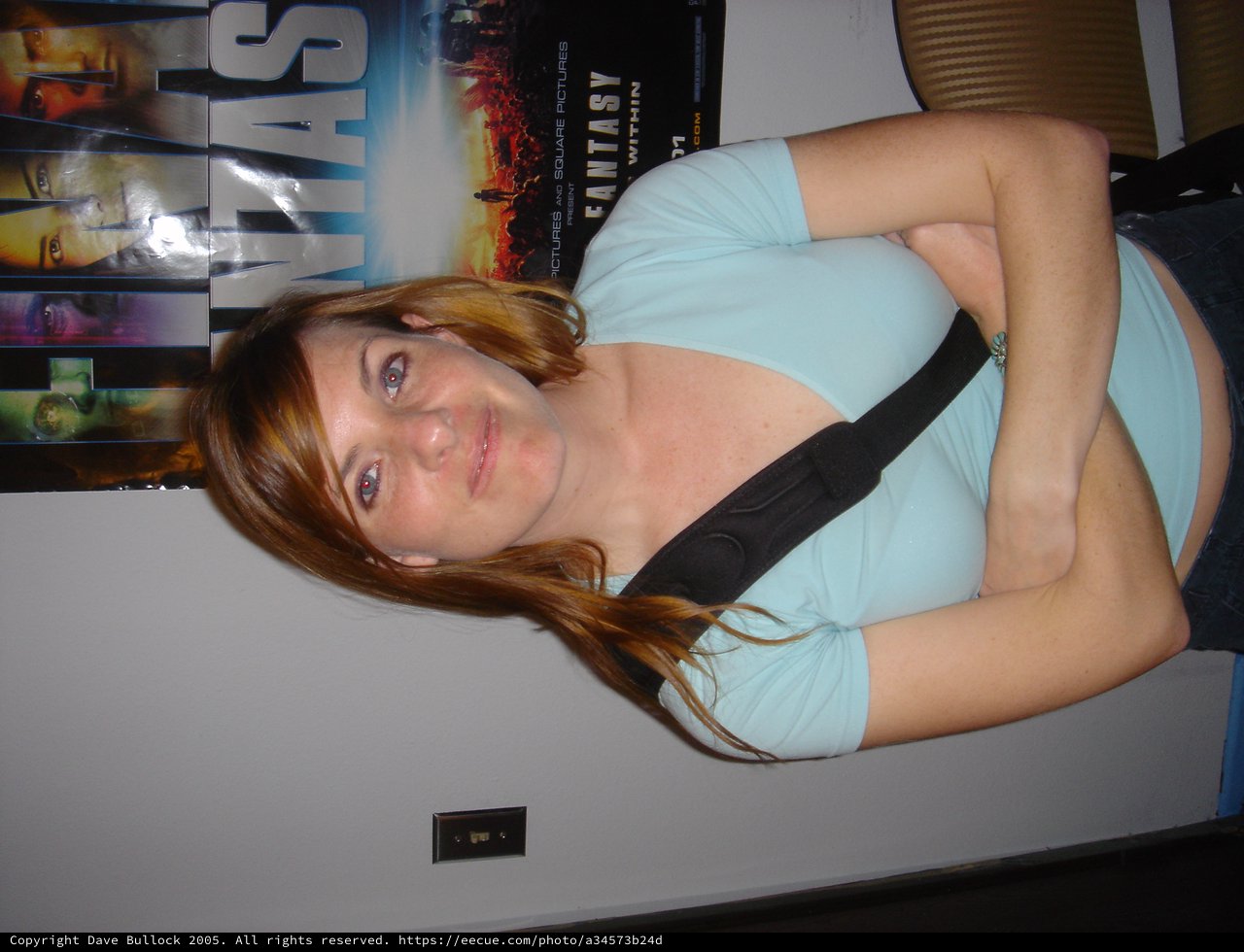 Young Woman Posing at Final Fantasy Movie Premiere