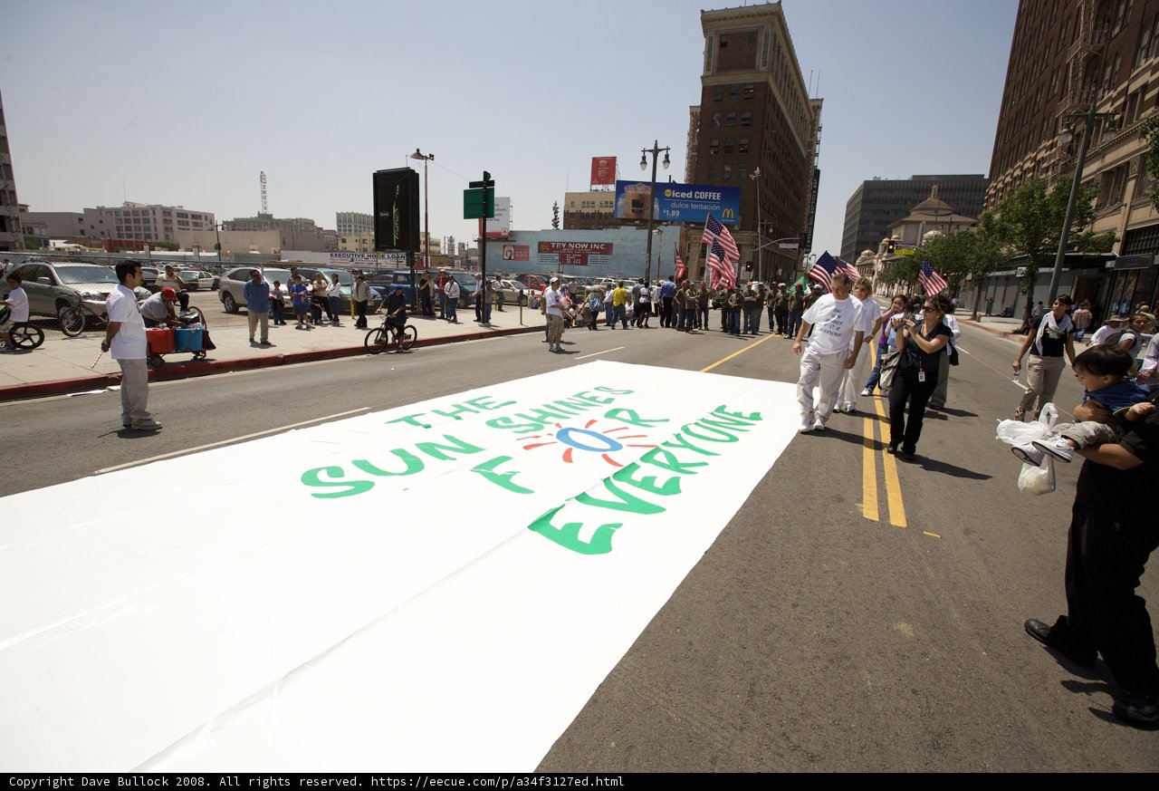 Save Our Environment Banner in the Metropolis