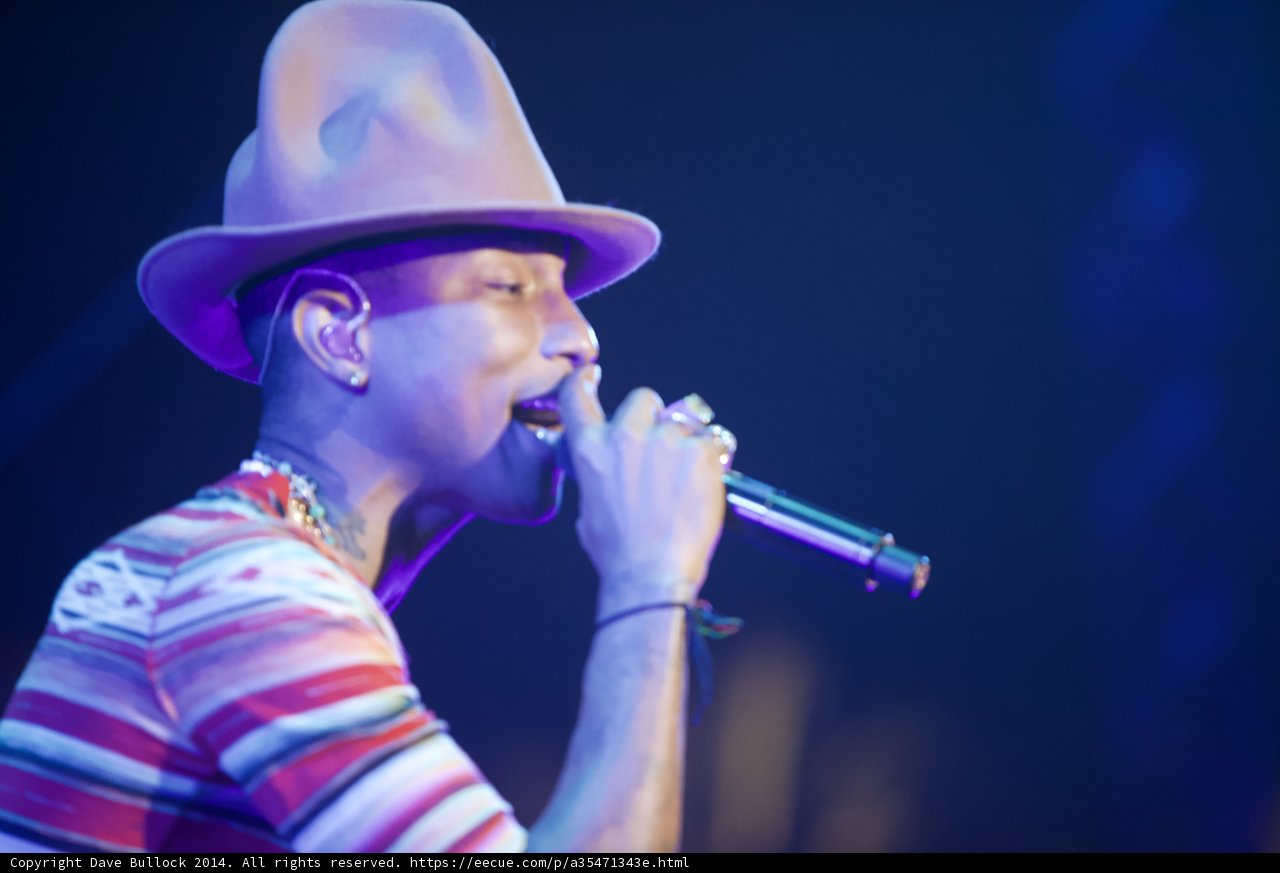 Pharrell Williams Rocks Cowboy Hat at O2 Arena