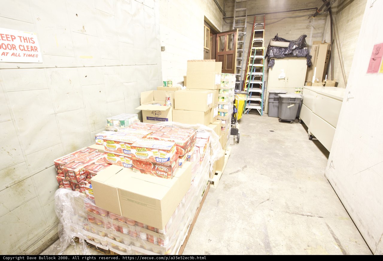 Stacked Boxes in Wilshire Temple's Basement
