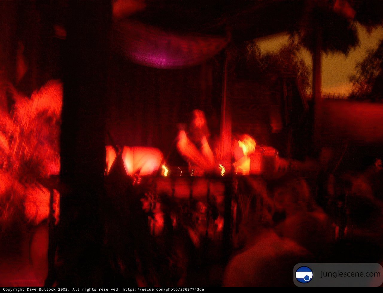 Blurred Nightlife Scene at Urban Nightclub