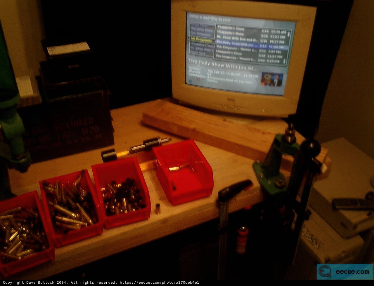 A Computer Station on a Wooden Desk