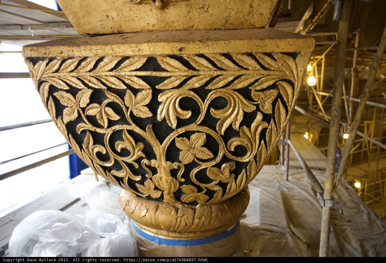 Gold Vase with Intricate Designs