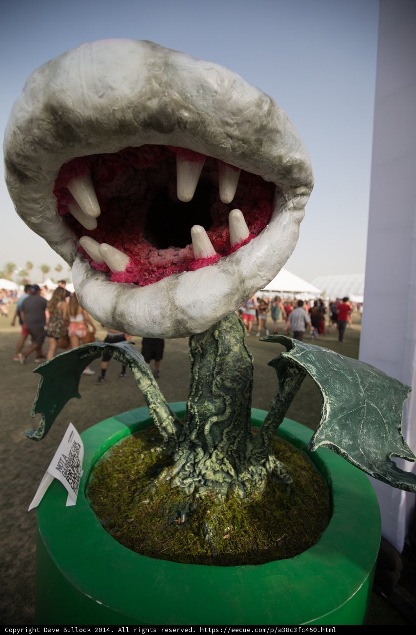 Little Shop of Horrors Trash Can at Coachella