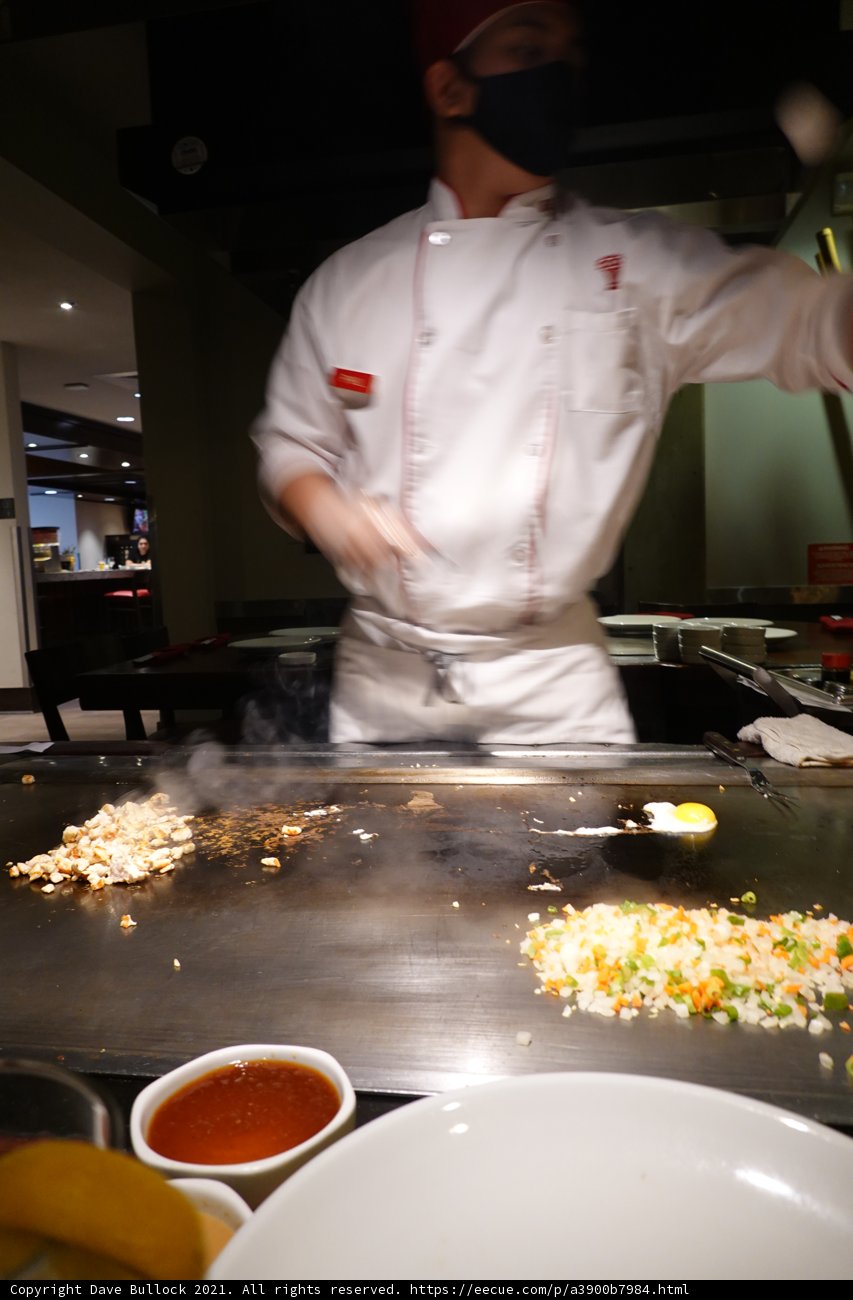 Grilling up a storm at the restaurant