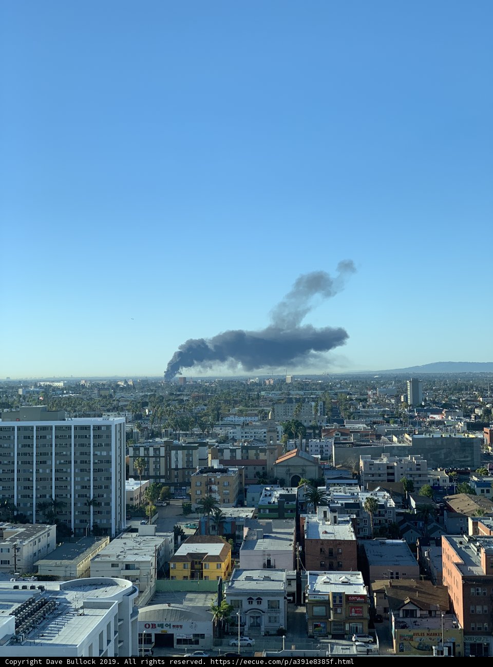Smoke Billows from a Burning Office Building in San Francisco