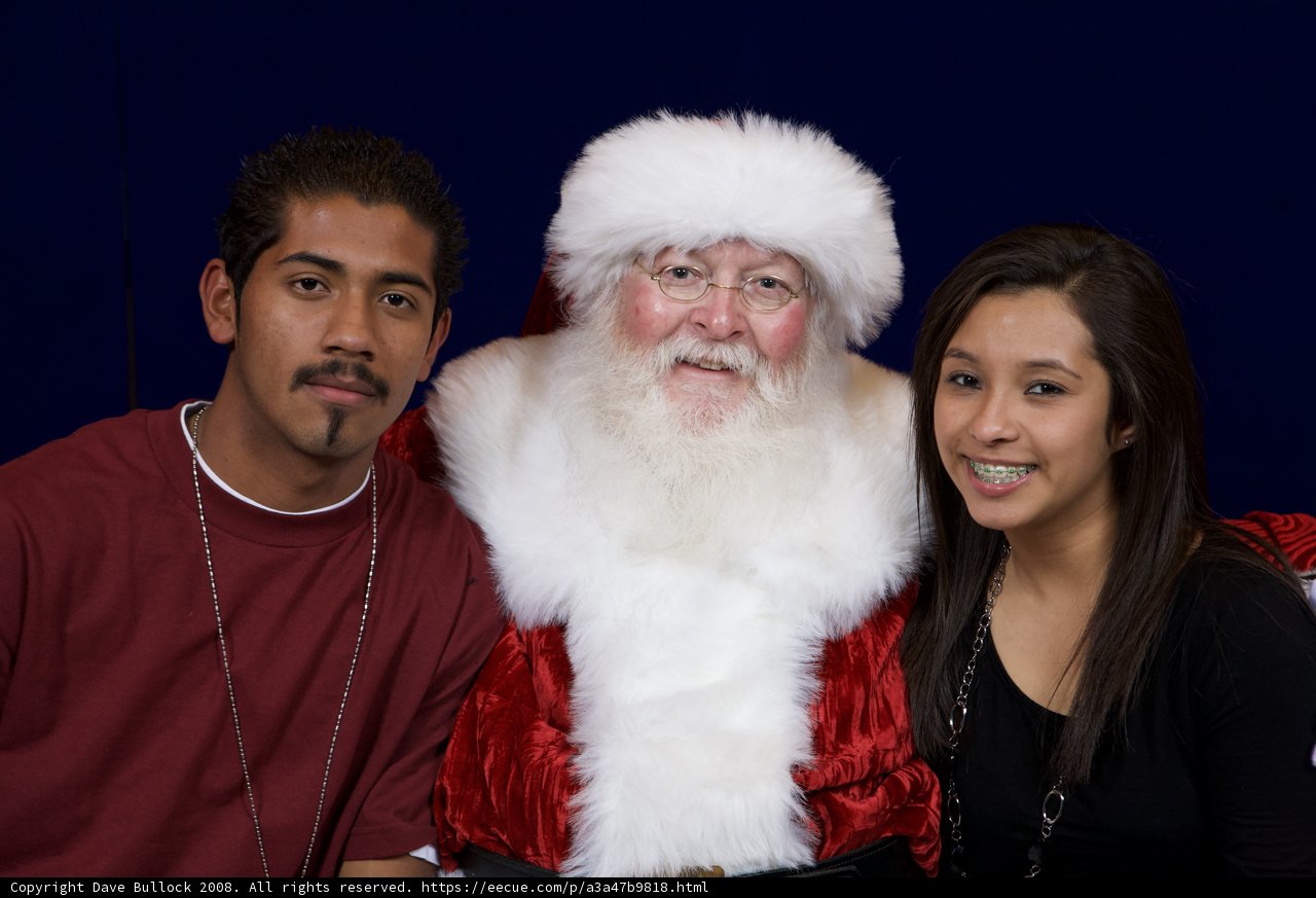 A Festive Trio with Santa