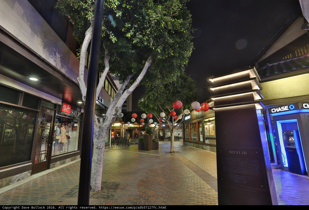 Nighttime Urban Walkway