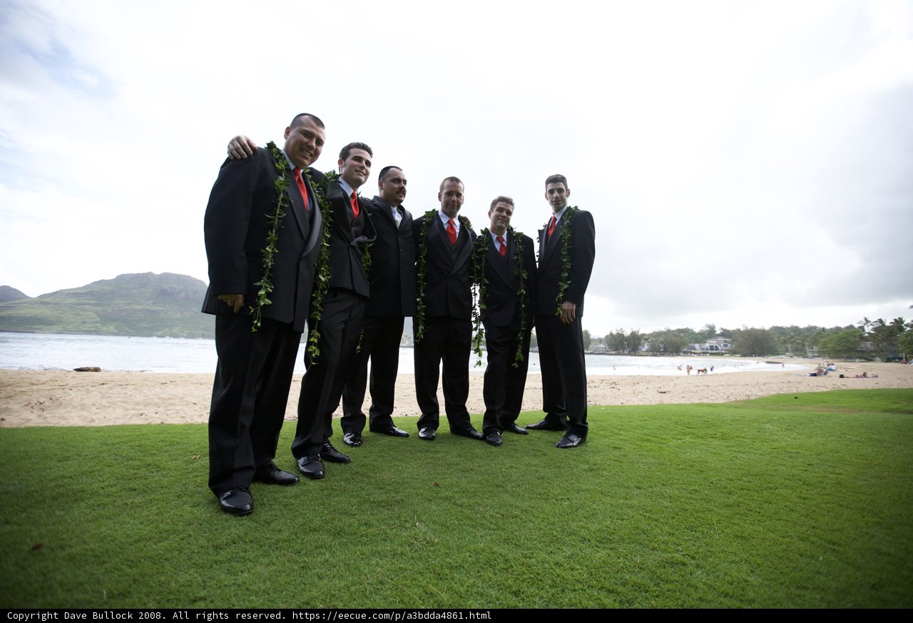 Groomsmen Gathered on the Beach