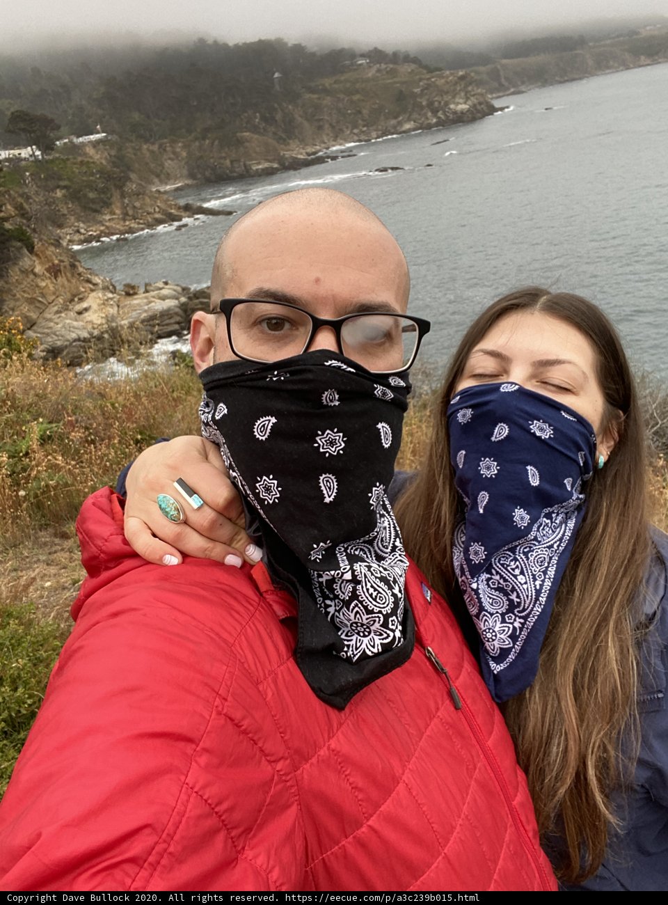 Bandana-clad Couple by the Lake