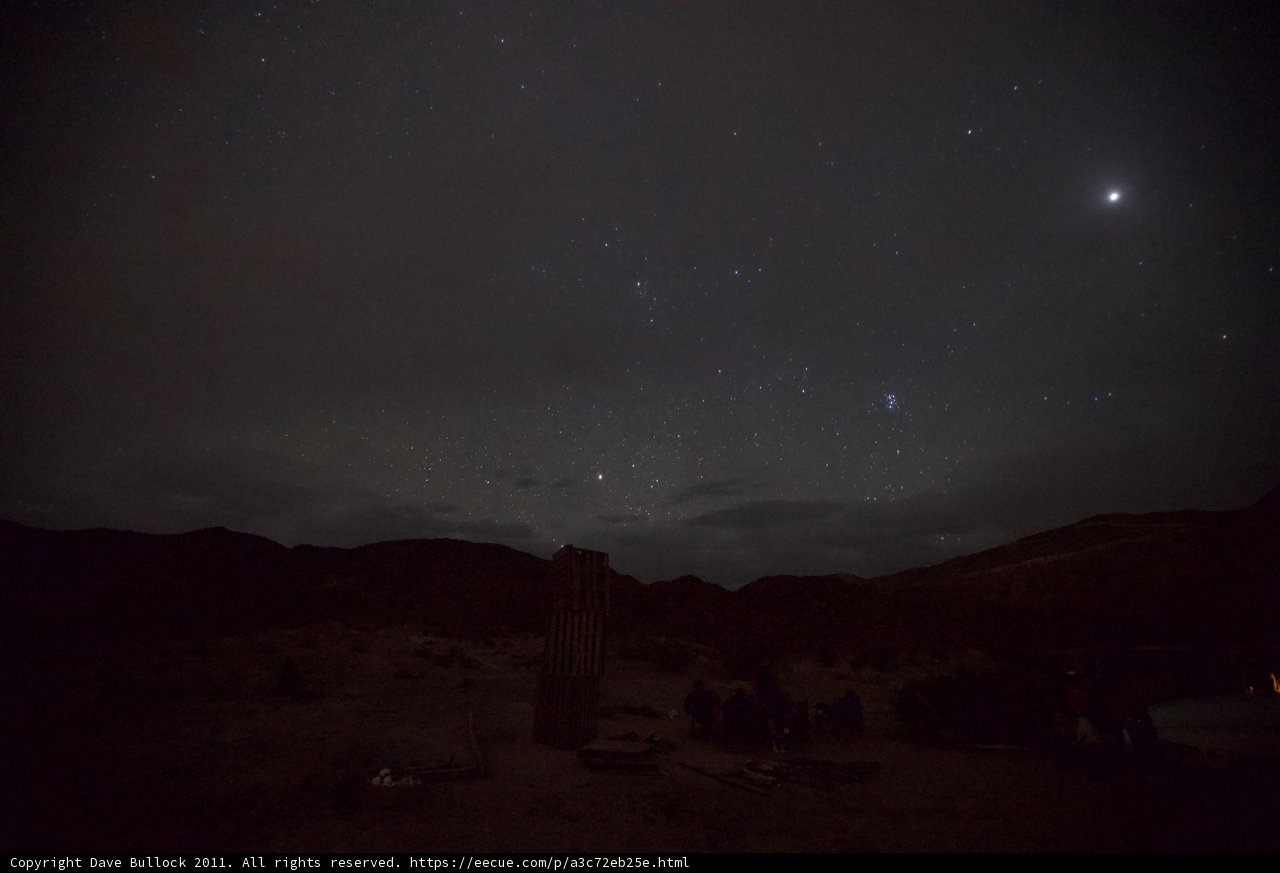Starry Night Sky Over the Desert