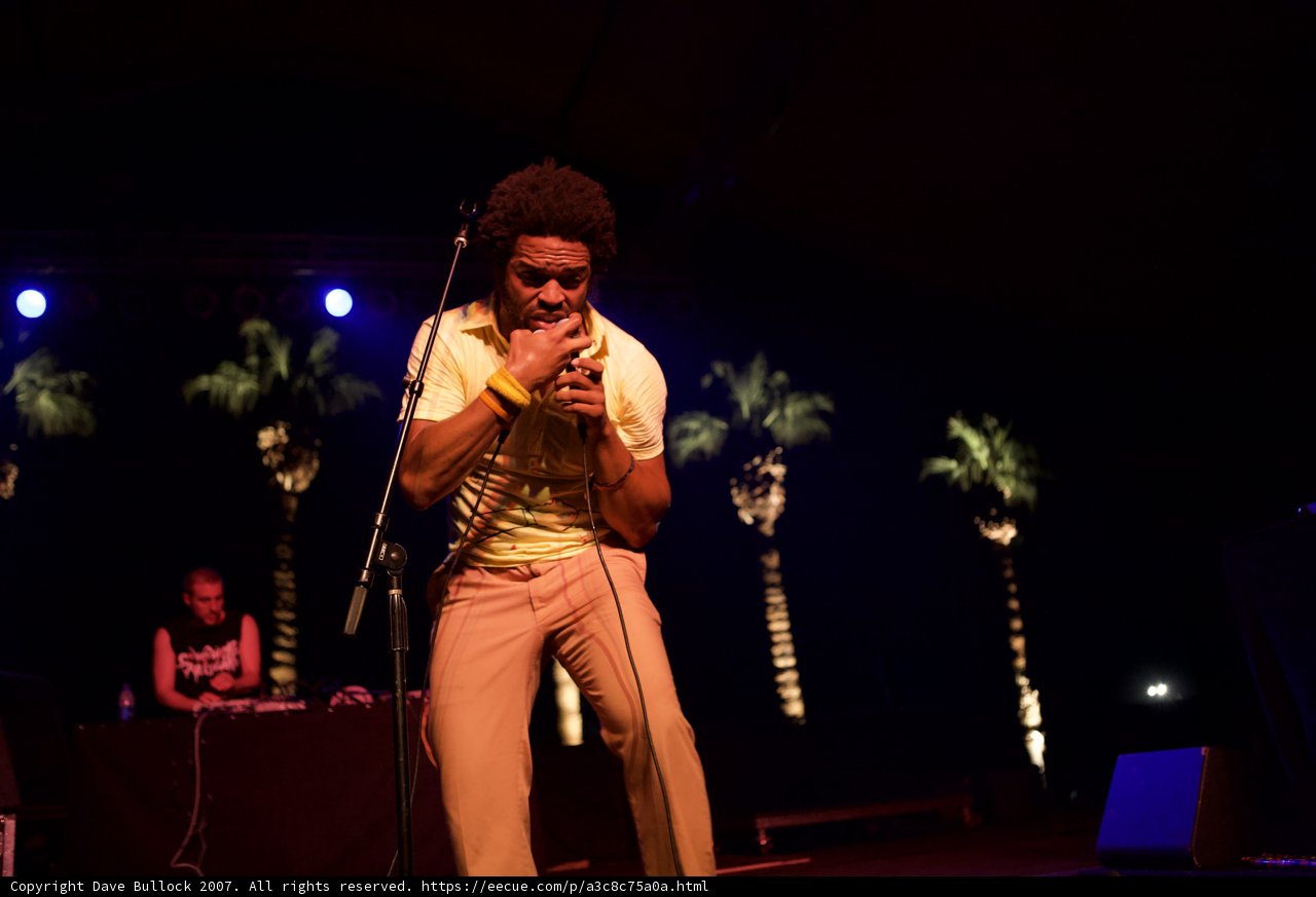 Singing Yellow-Shirted Entertainer Rocks Coachella Stage