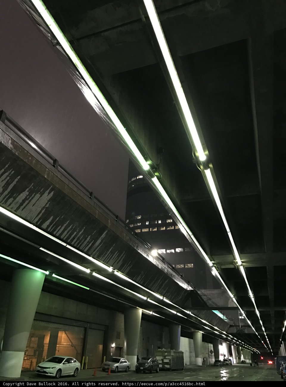 Green-Lit Tunnel