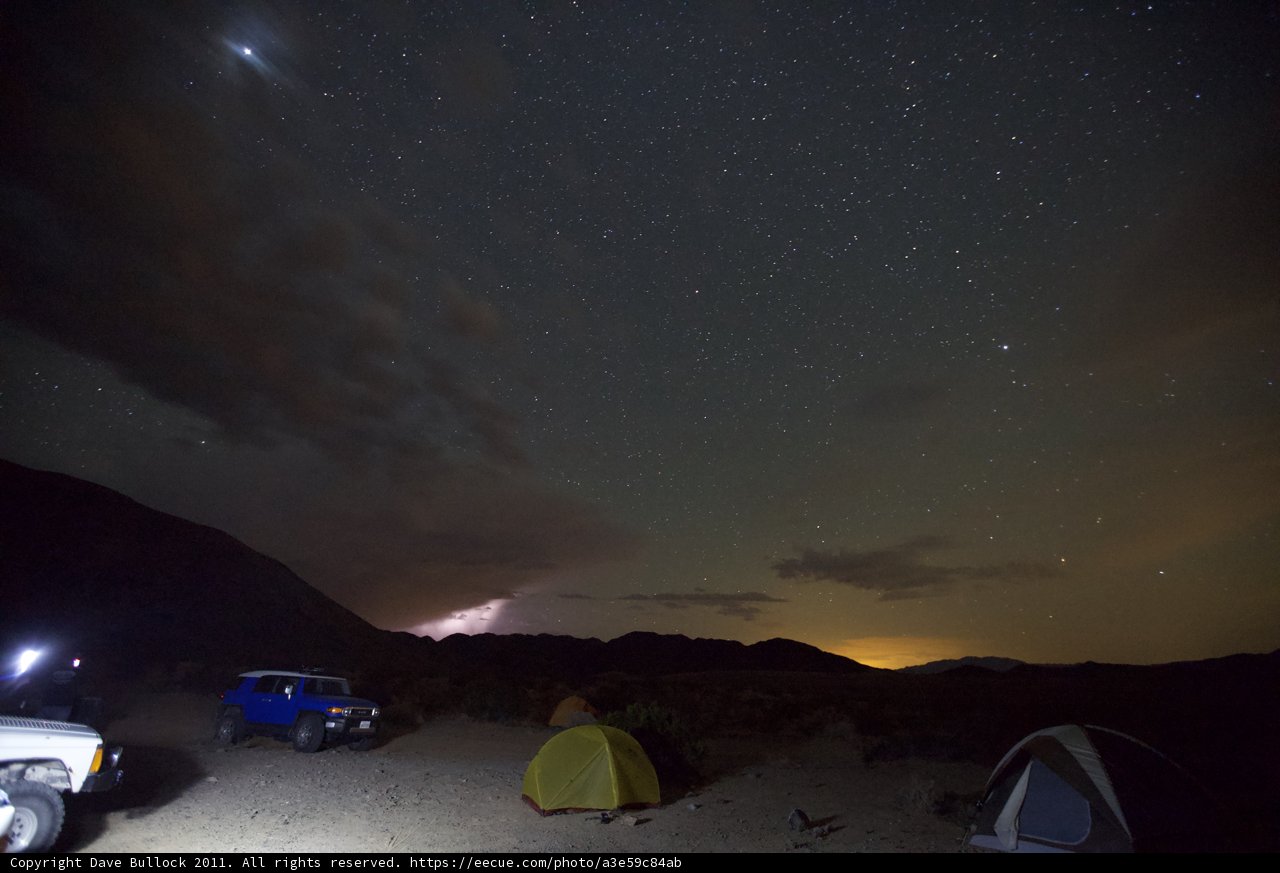 Starry Night Camping Under the Desert Sky