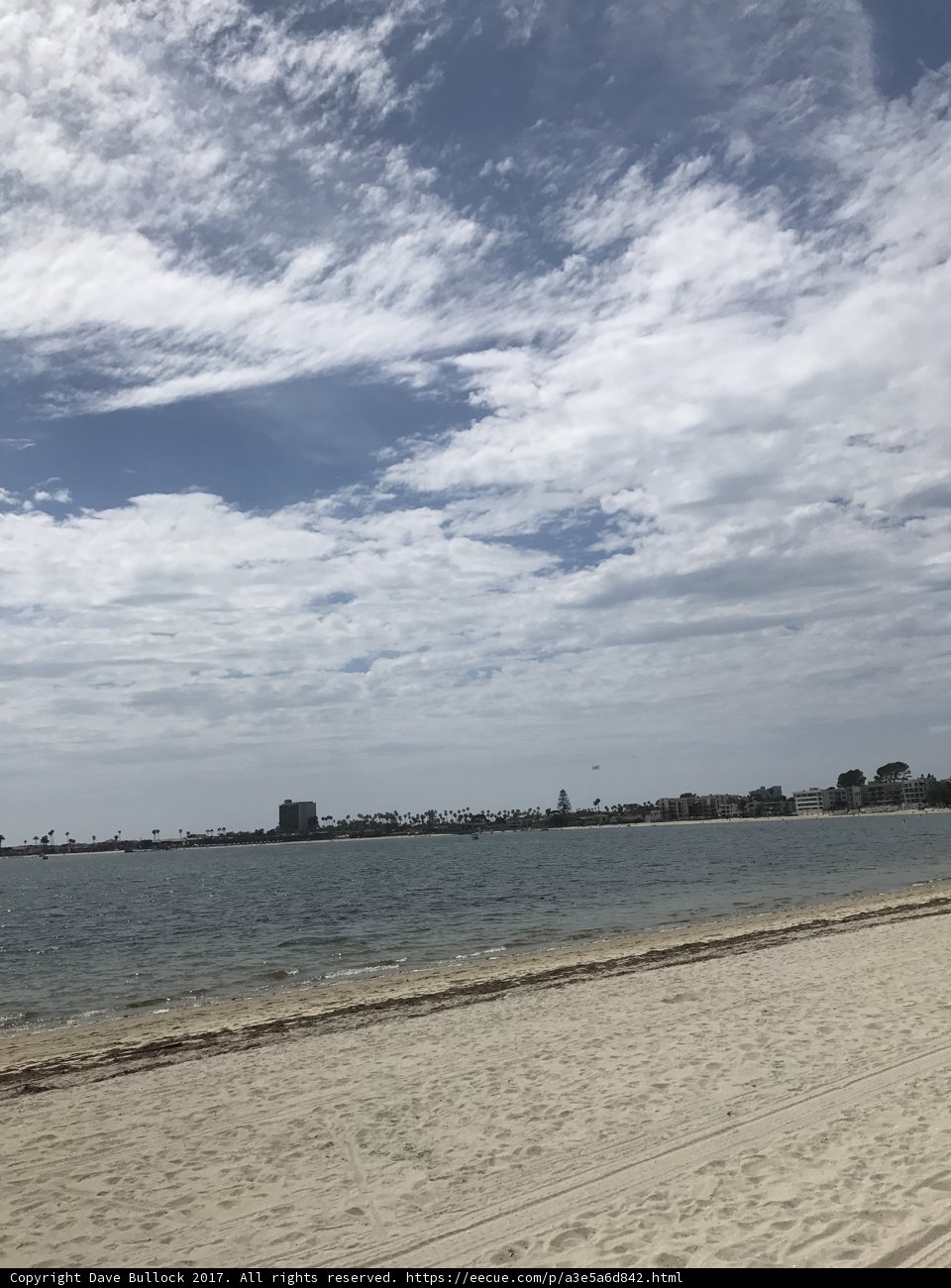 Blue Skies and Clouds at the Beach