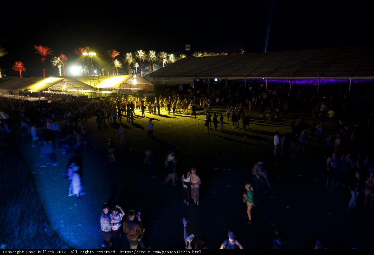 Nighttime Urban Concert Crowd