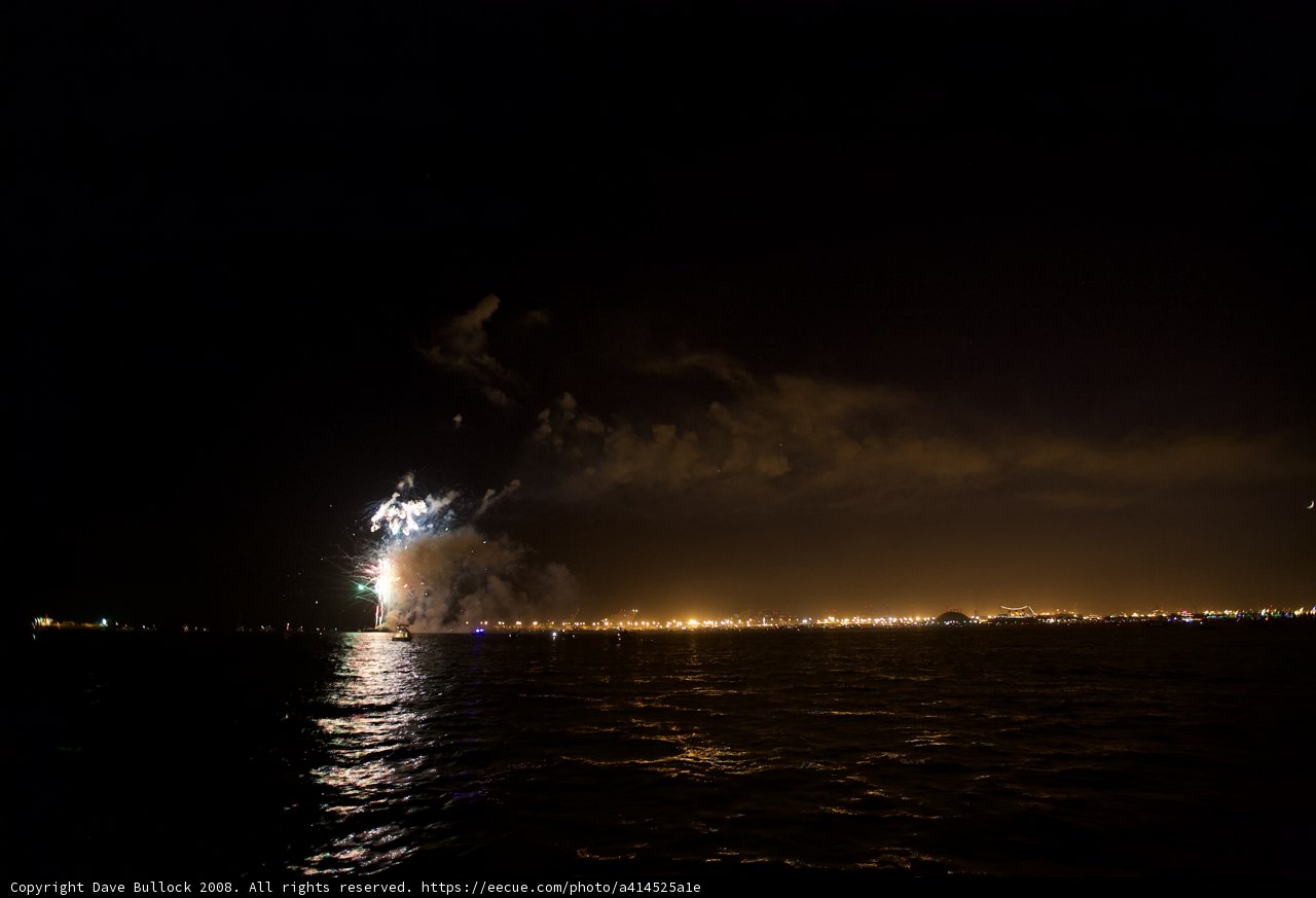 Spectacular Fireworks on the Water