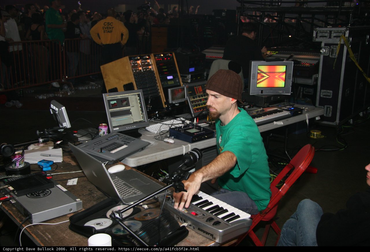 Green-Shirted Musician at the Keyboard