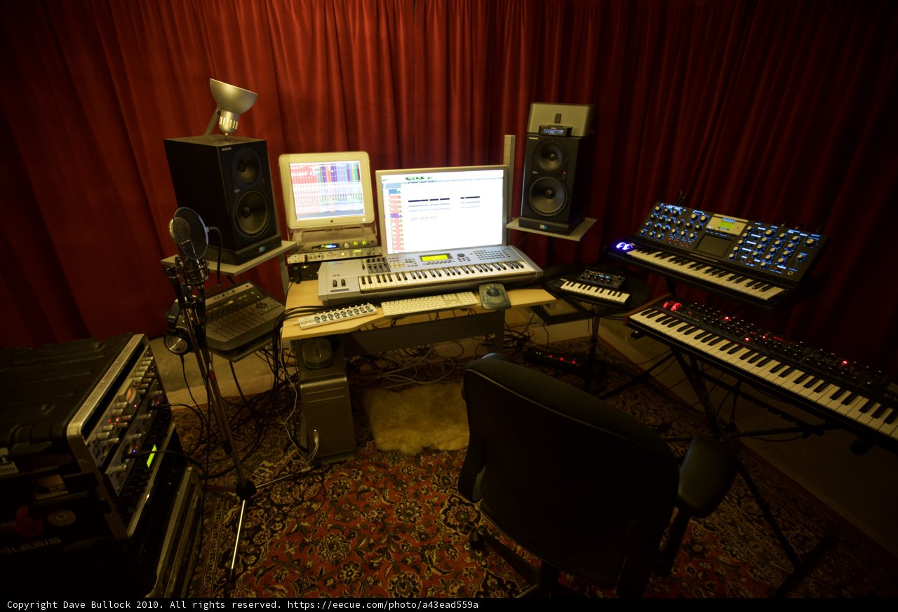 Music-making in Morgan Page's studio