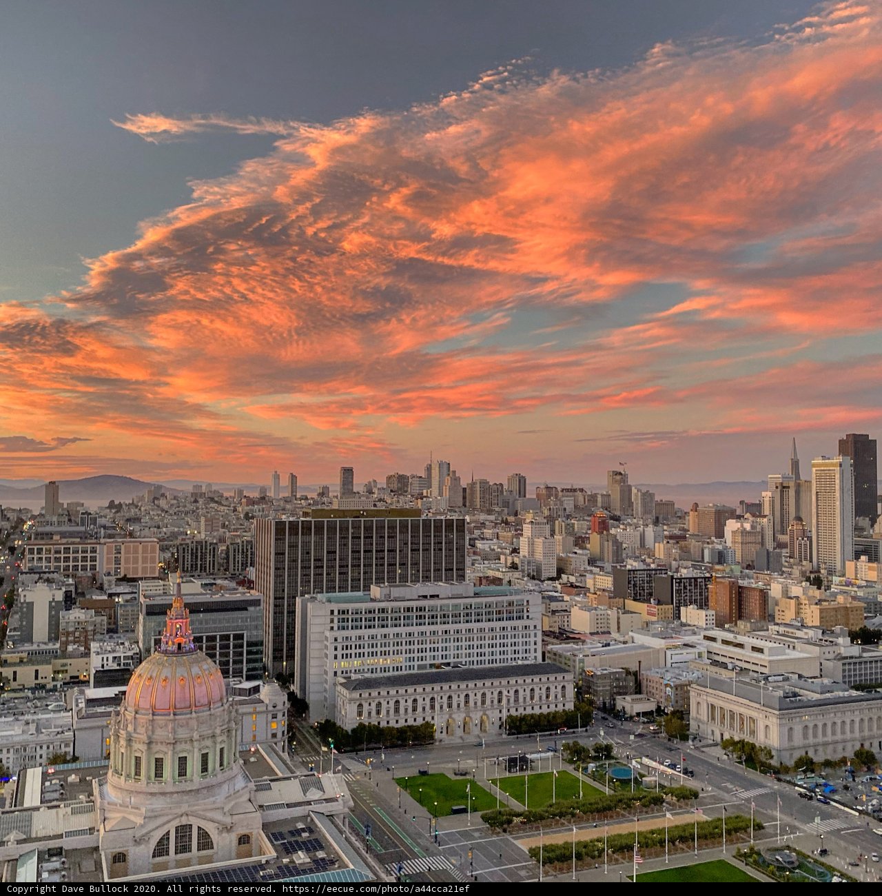 San Francisco Skyline Glows at Dusk