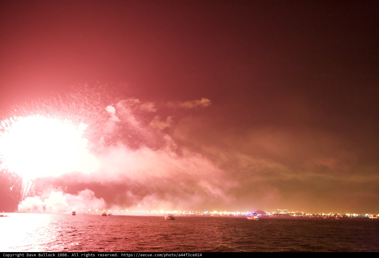 Fireworks Spectacle over the Ocean