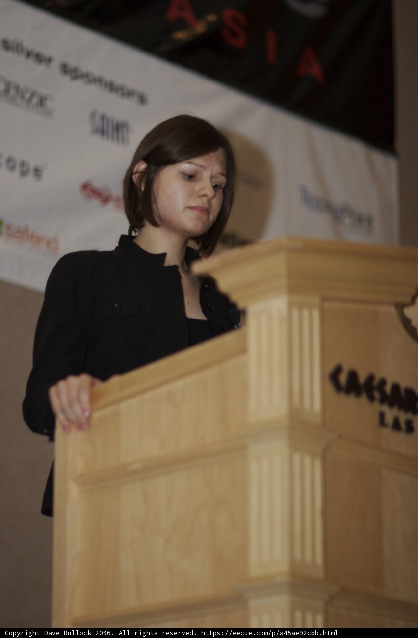 Joanna Rutkowska Speaks at Podium