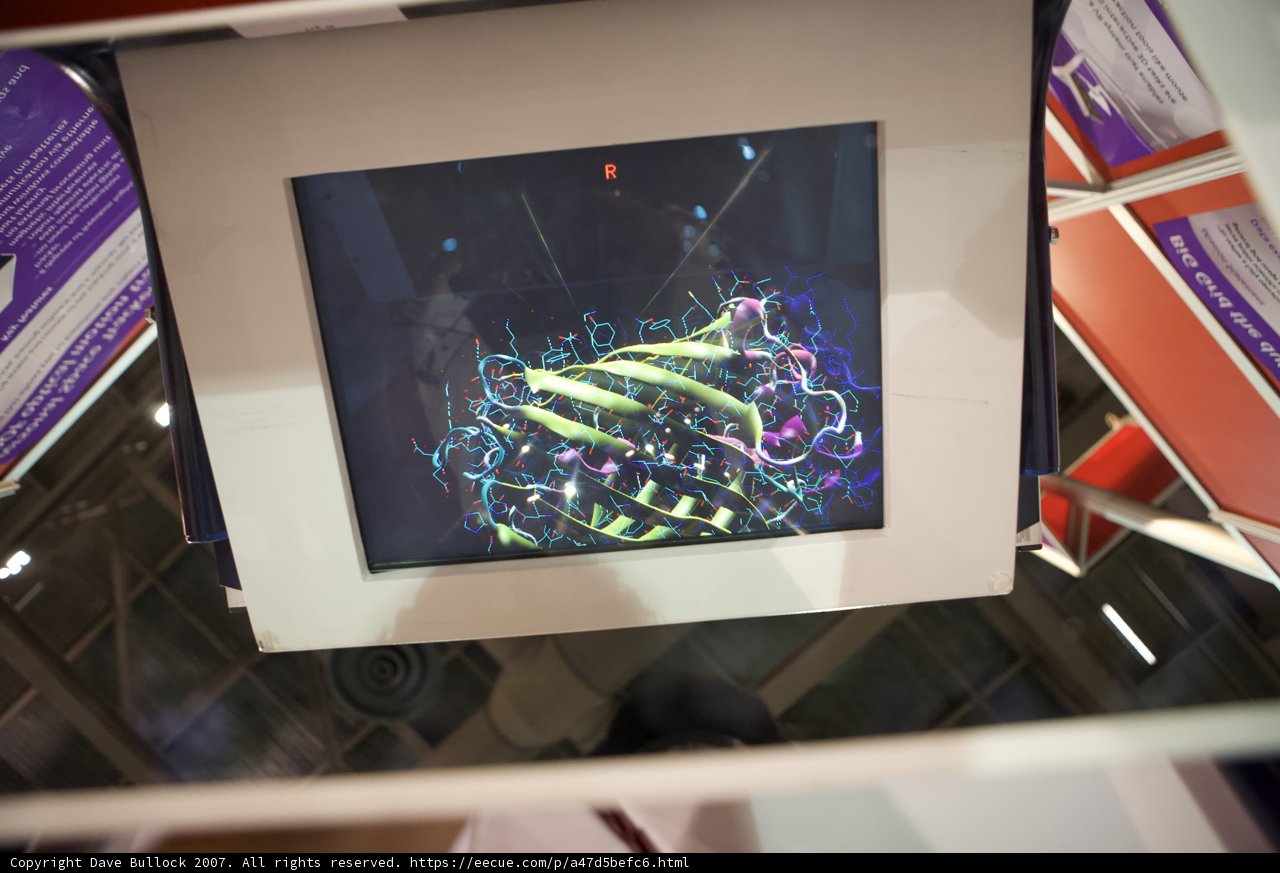 Molecule visualization on a modern computer screen