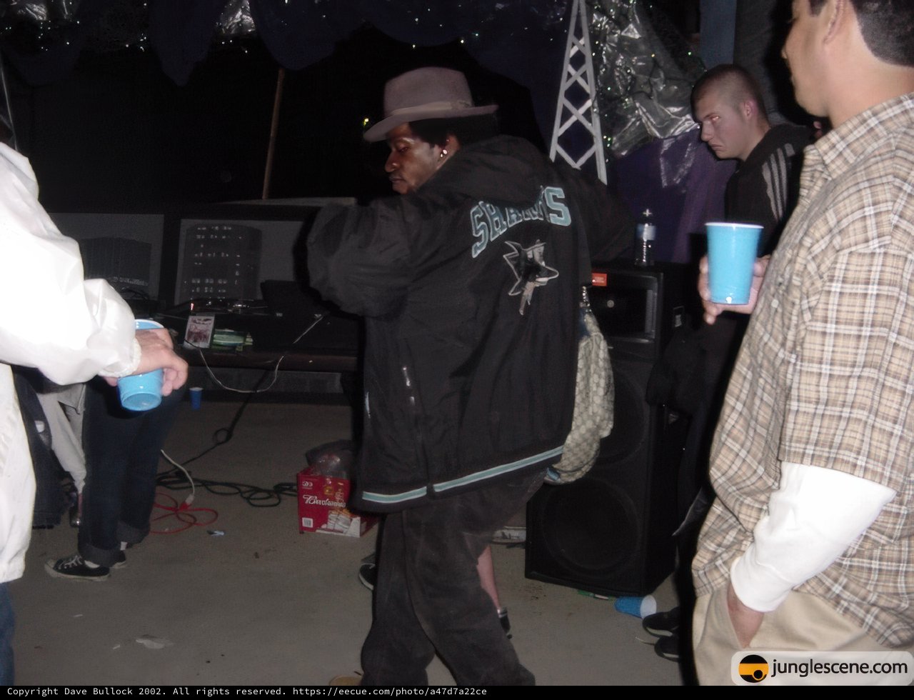 Dancing Man in Black Jacket and Hat