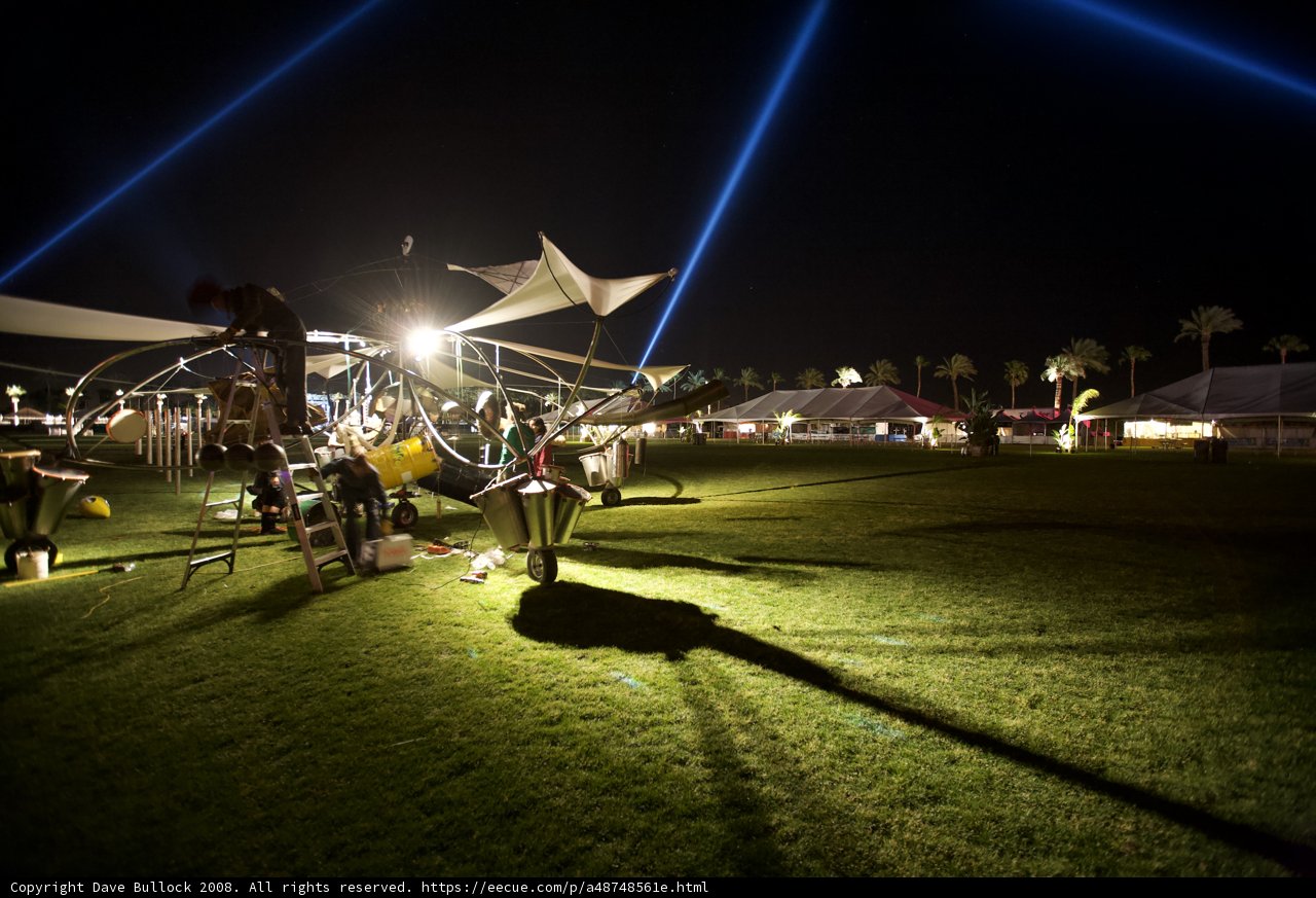 Nighttime Relaxation on the Grass at Coachella