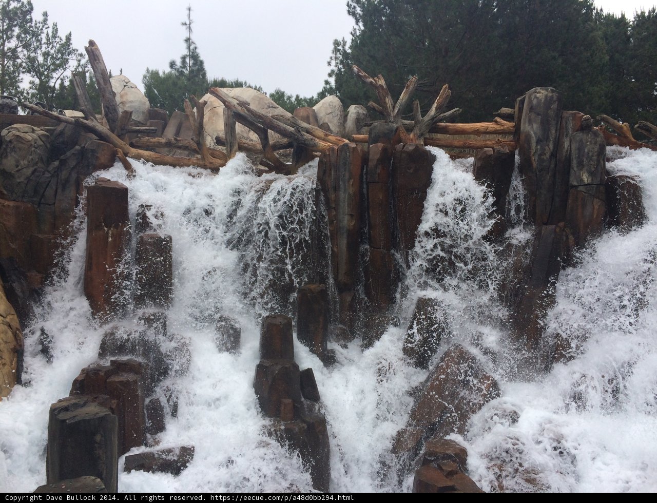 Frozen Waterfall in Disney California Adventure Park