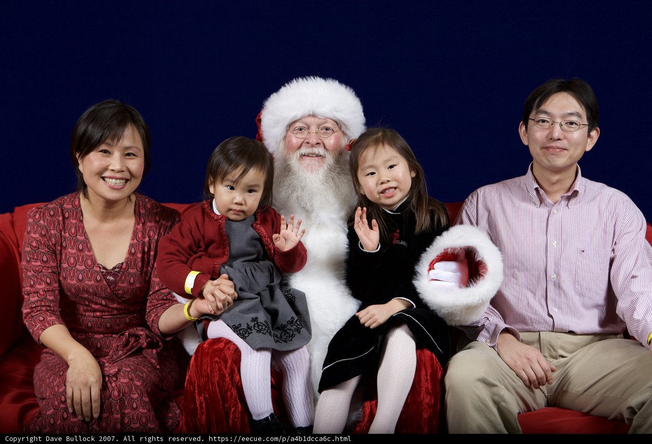 Family Christmas Photo with Santa
